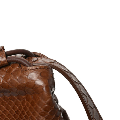 Snakeskin Angy Hobo Bag Brown
