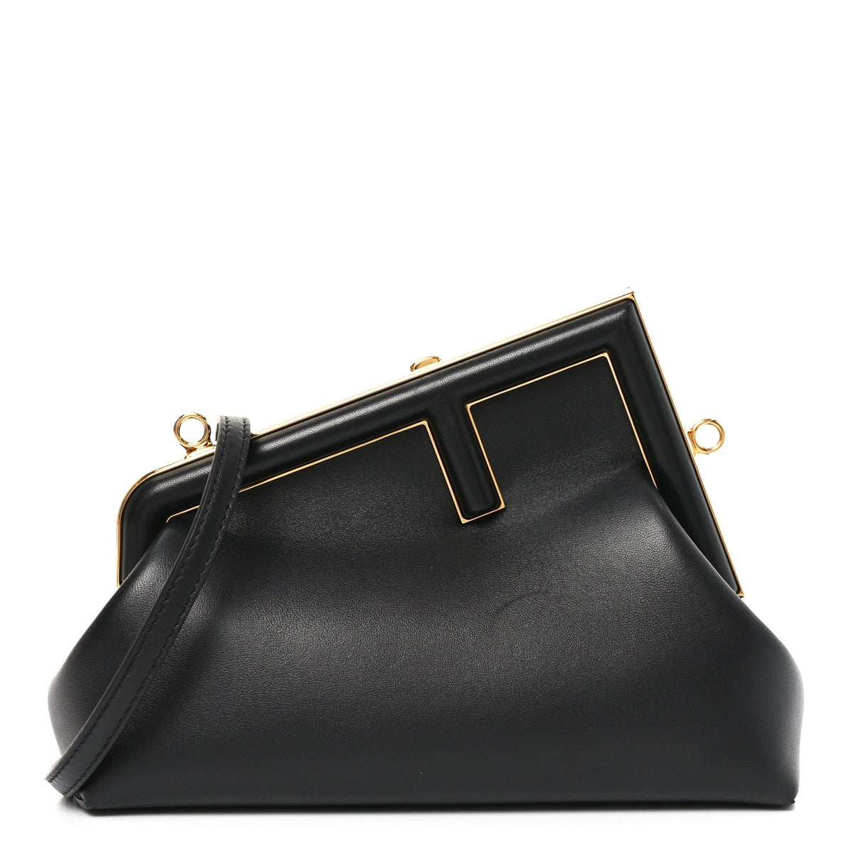 Shiny Nappa Small Fendi First Black
