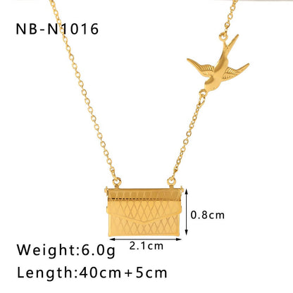 Simple Zircon Pendant Chain Necklace