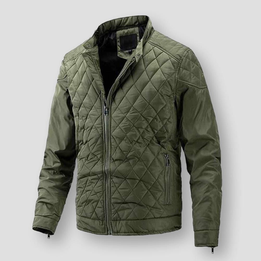 Sky Madrid Quilted Zipper Jacket