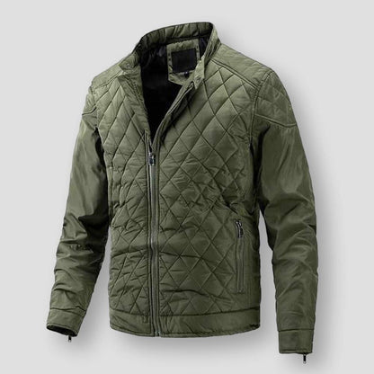 Sky Madrid Quilted Zipper Jacket