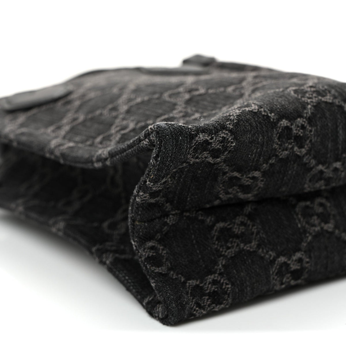 Denim Ophidia GG Monogram Mini Tote Bag Black