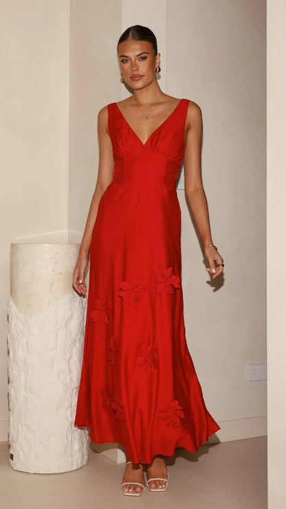 Lavara Maxi Dress - Red