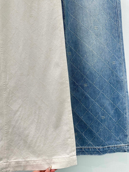 CC Diamond Pattern Jeans Cotton Polyester 351233