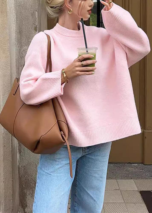 Cozy Crew Neck Sweater Soft Breathable Fabric