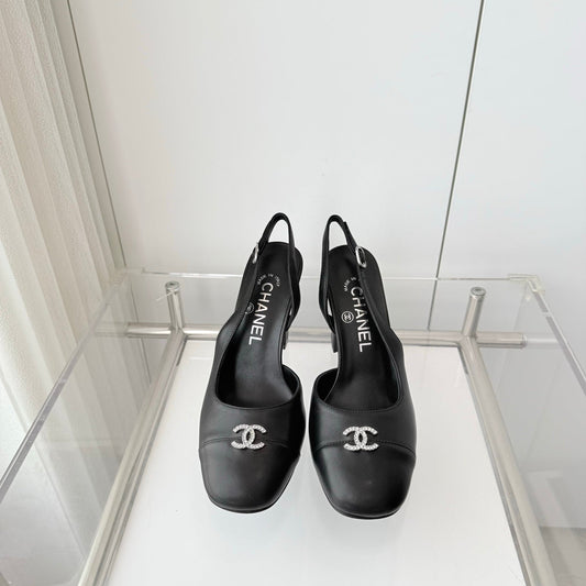 Chanel 26 High Heels Black 90 in Lambskin 597388