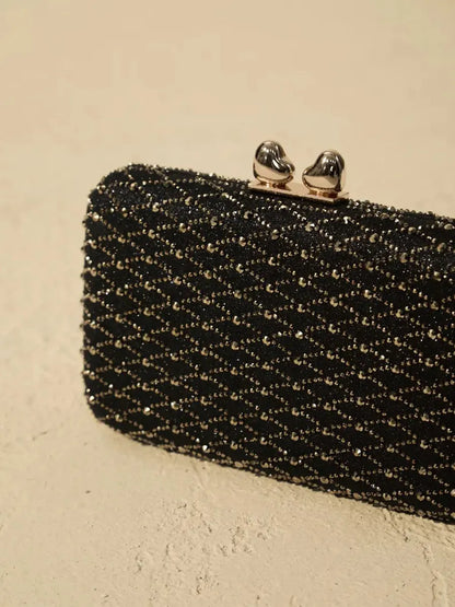 Clarissa Diamond Embellished Box Clutch