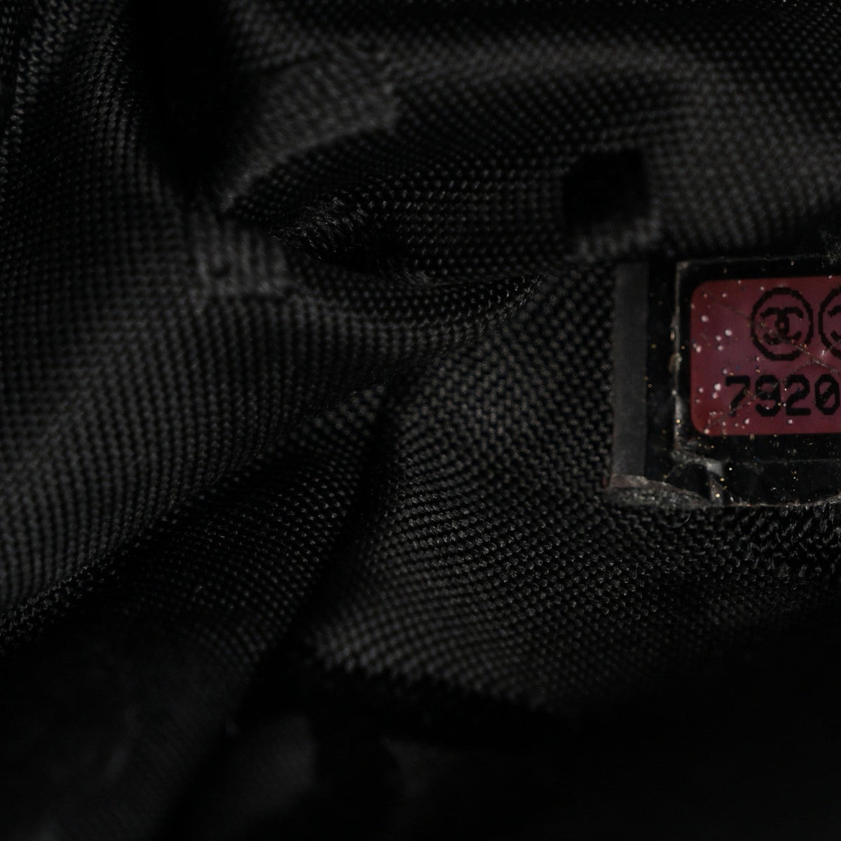 Nylon Square Quilted Flap Black