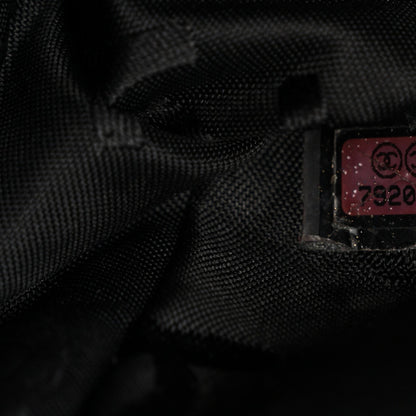 Nylon Square Quilted Flap Black