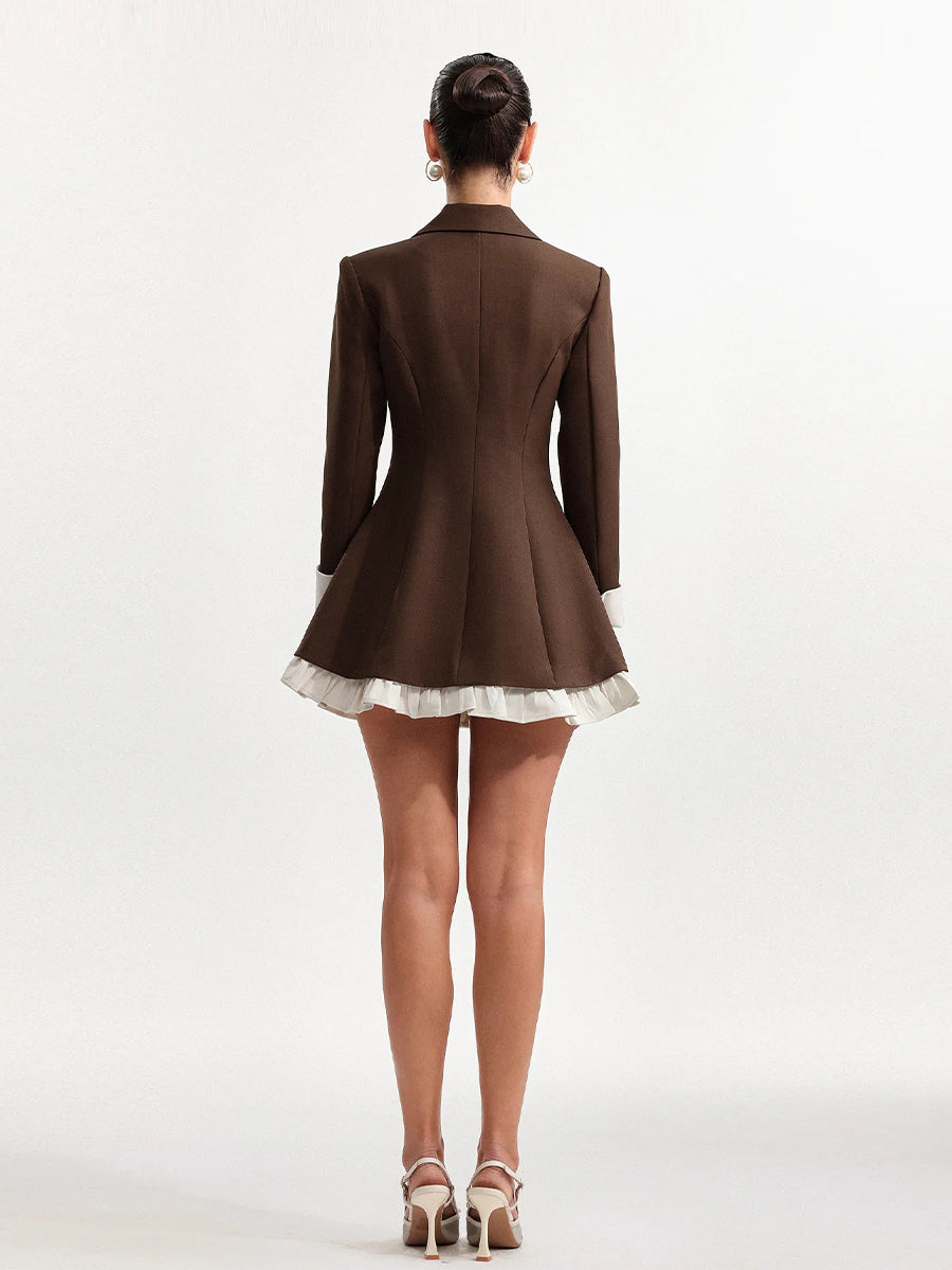 Sapphira Mini Dress In Brown