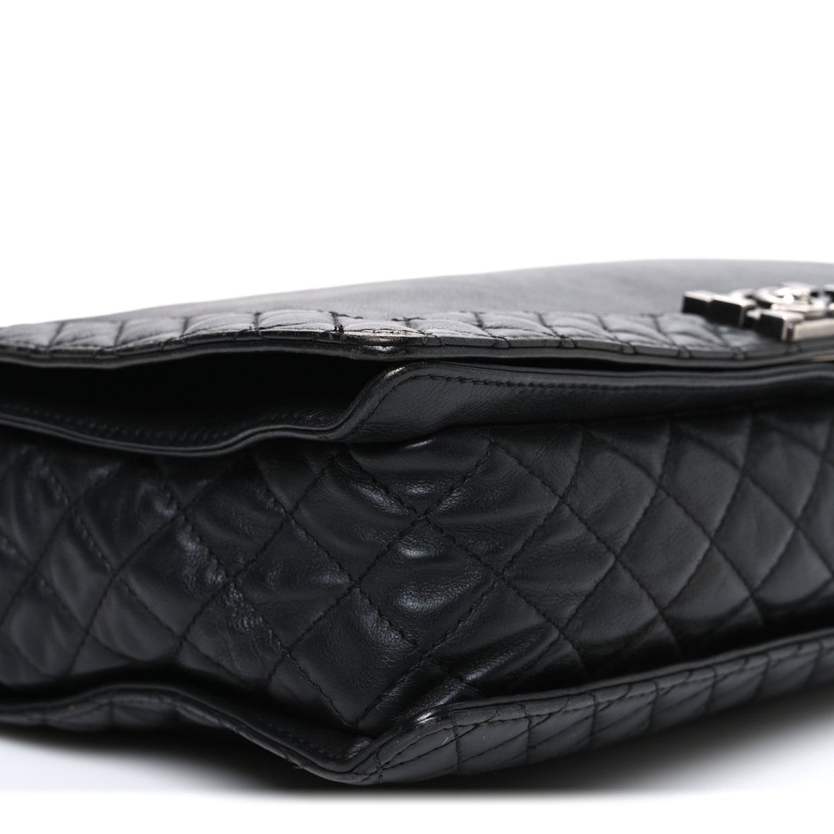 Calfskin Large Boy Reverso Flap Black