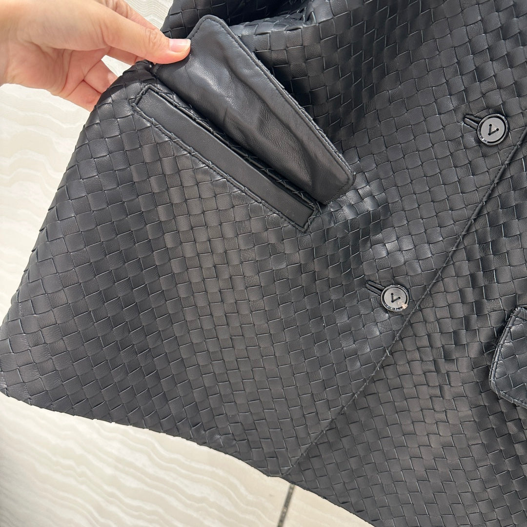 BV Jacket in Dark Brown Lambskin