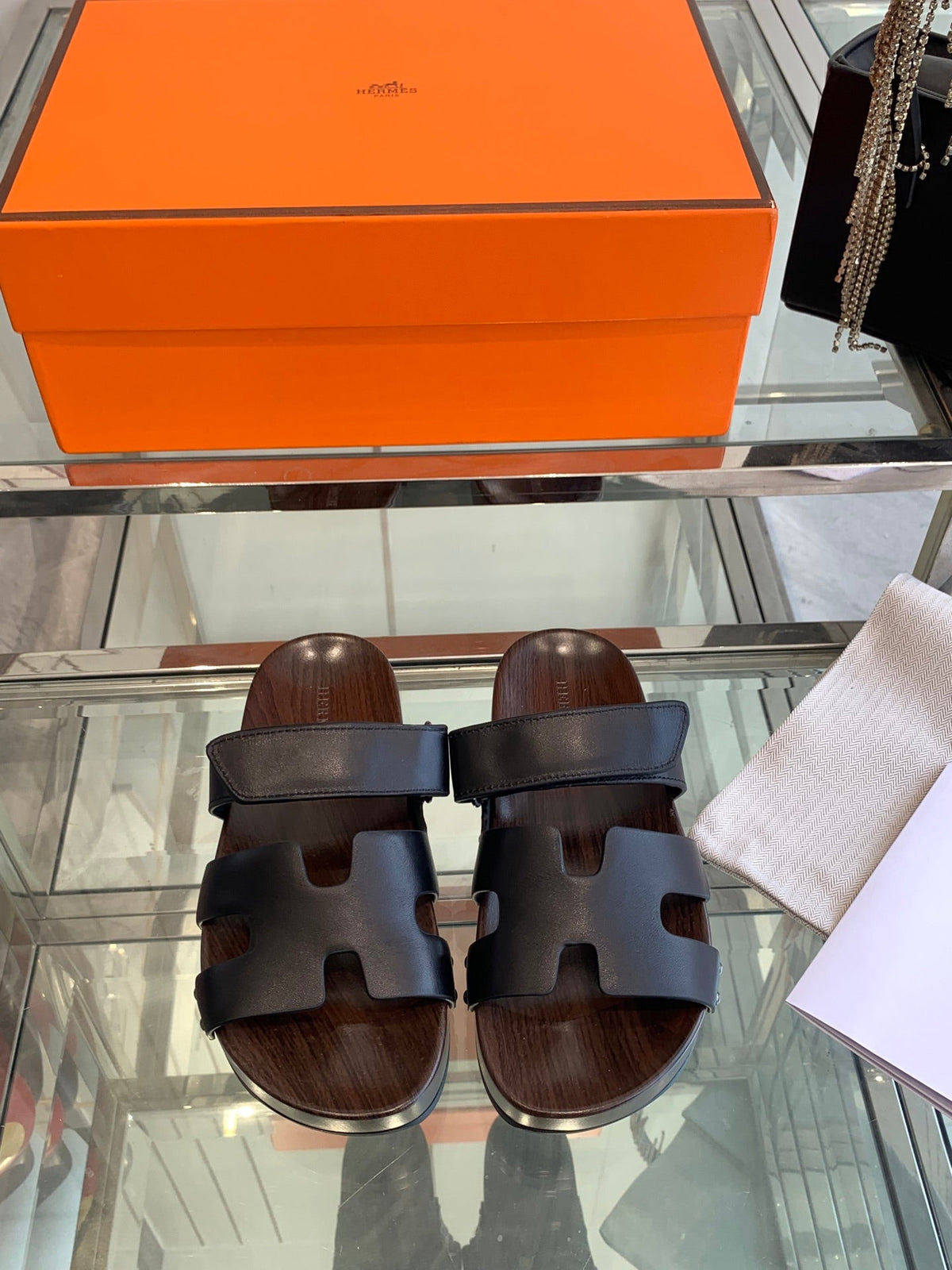 HM 25 Kos Clog Sandals Black Cowhide 292048