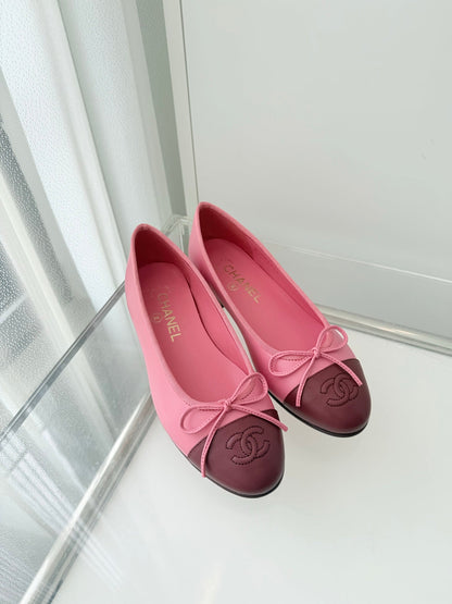 ballet flats pink mix burgundy  lambskin 566821