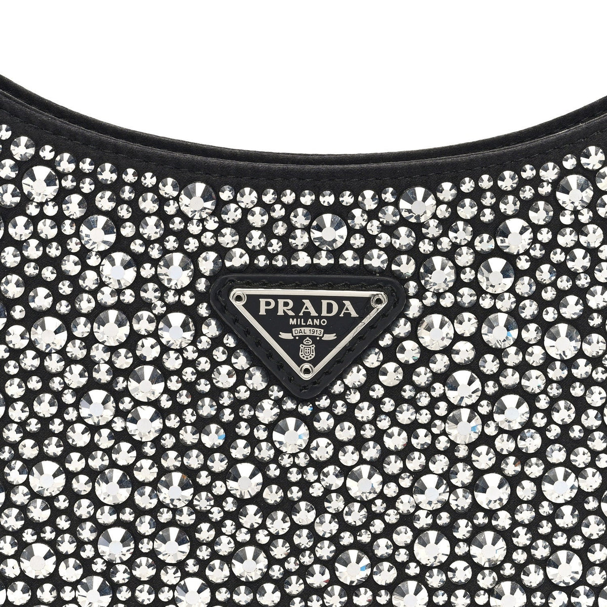 Satin Crystal Cleo Adjustable Strap Shoulder Bag Metal