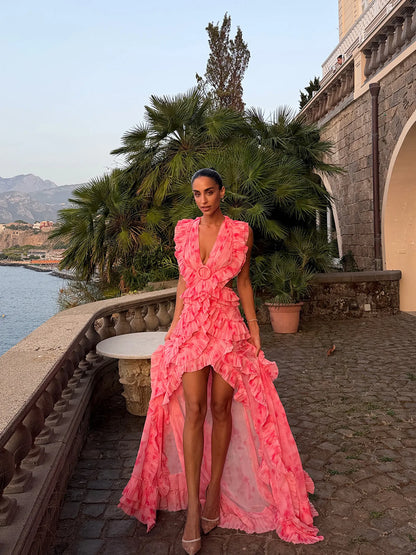 Arya Ruffle Cascade Maxi Dress