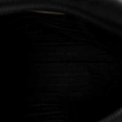 Nylon Vela Saffiano Single Buckle Messenger Shoulder Bag Black