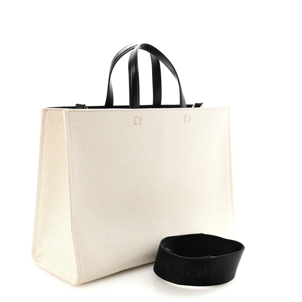 Canvas Medium G-Tote Beige Black