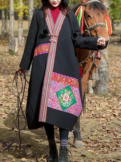 Winter Ethnic Wind Oversize Women'S Cotton-Padded Jackets