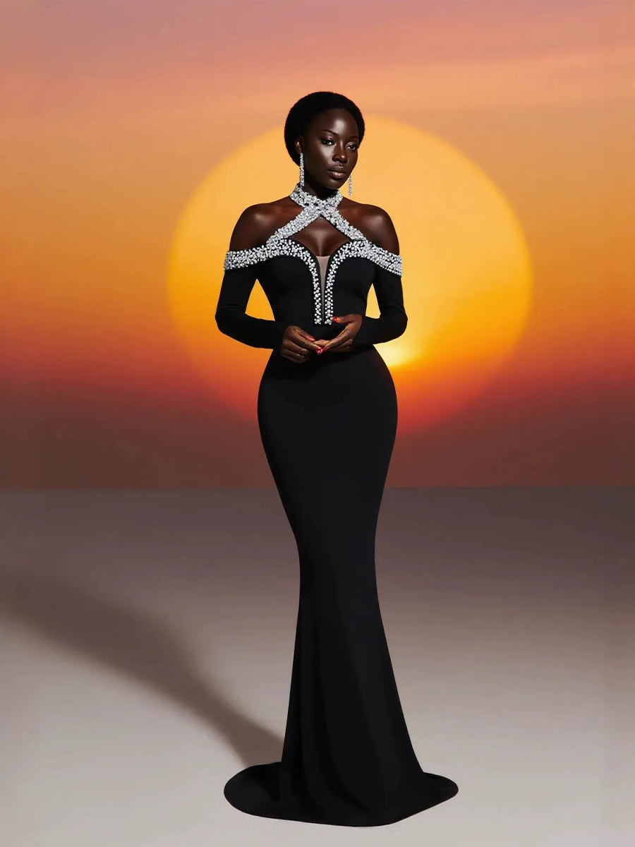 Arlette Maxi Dress In Black