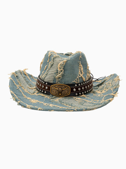 Malia Distressed Denim Bucket Hat