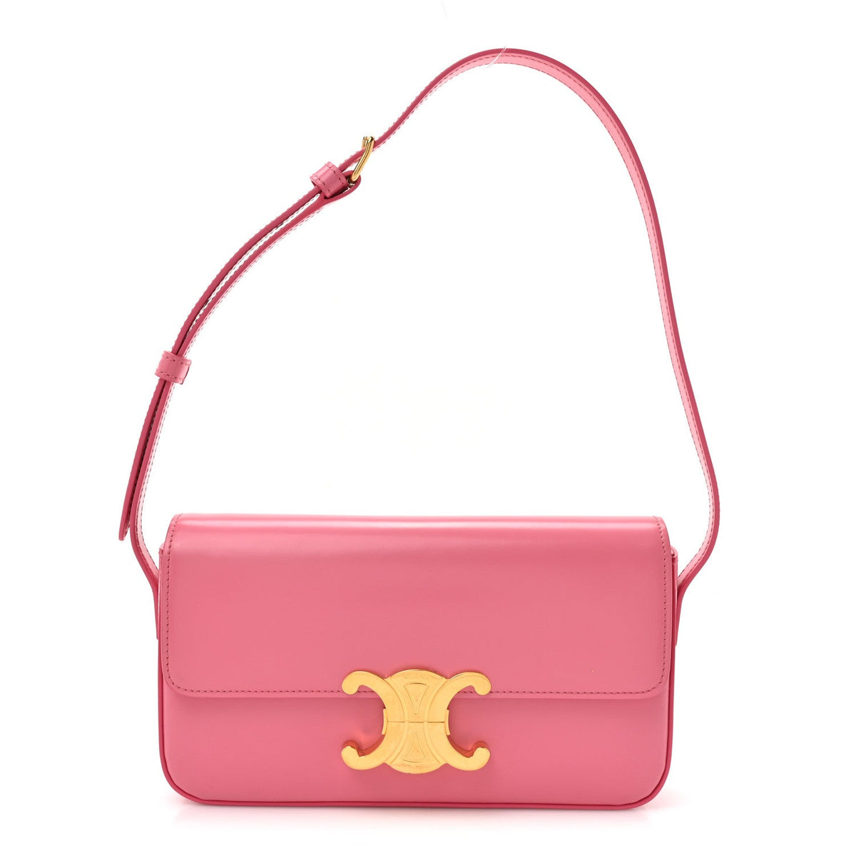 Shiny Calfskin Triomphe Flamingo