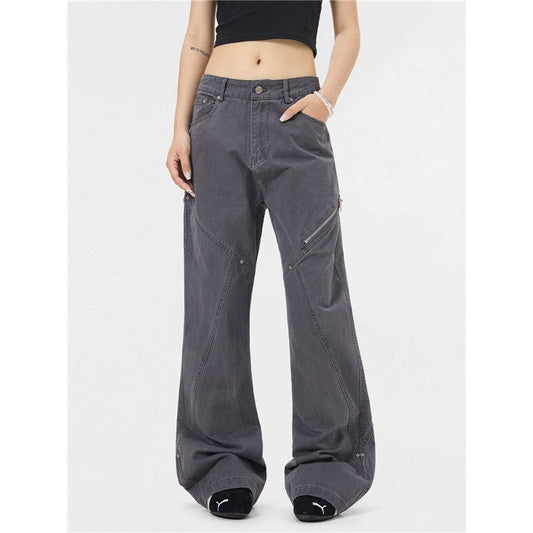 Vintage Washed Distressed Cargo Pants