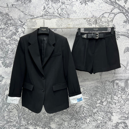 Prada 25 Suit Black Polyester Rayon
