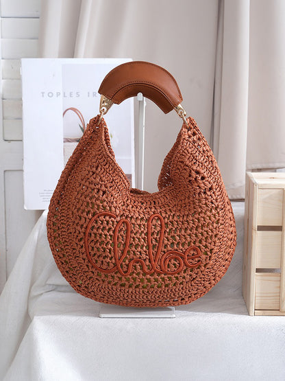 Alexa Hand-Woven Crescent Bag