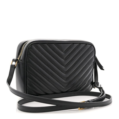 Calfskin Matelasse Monogram Lou Camera Bag Black