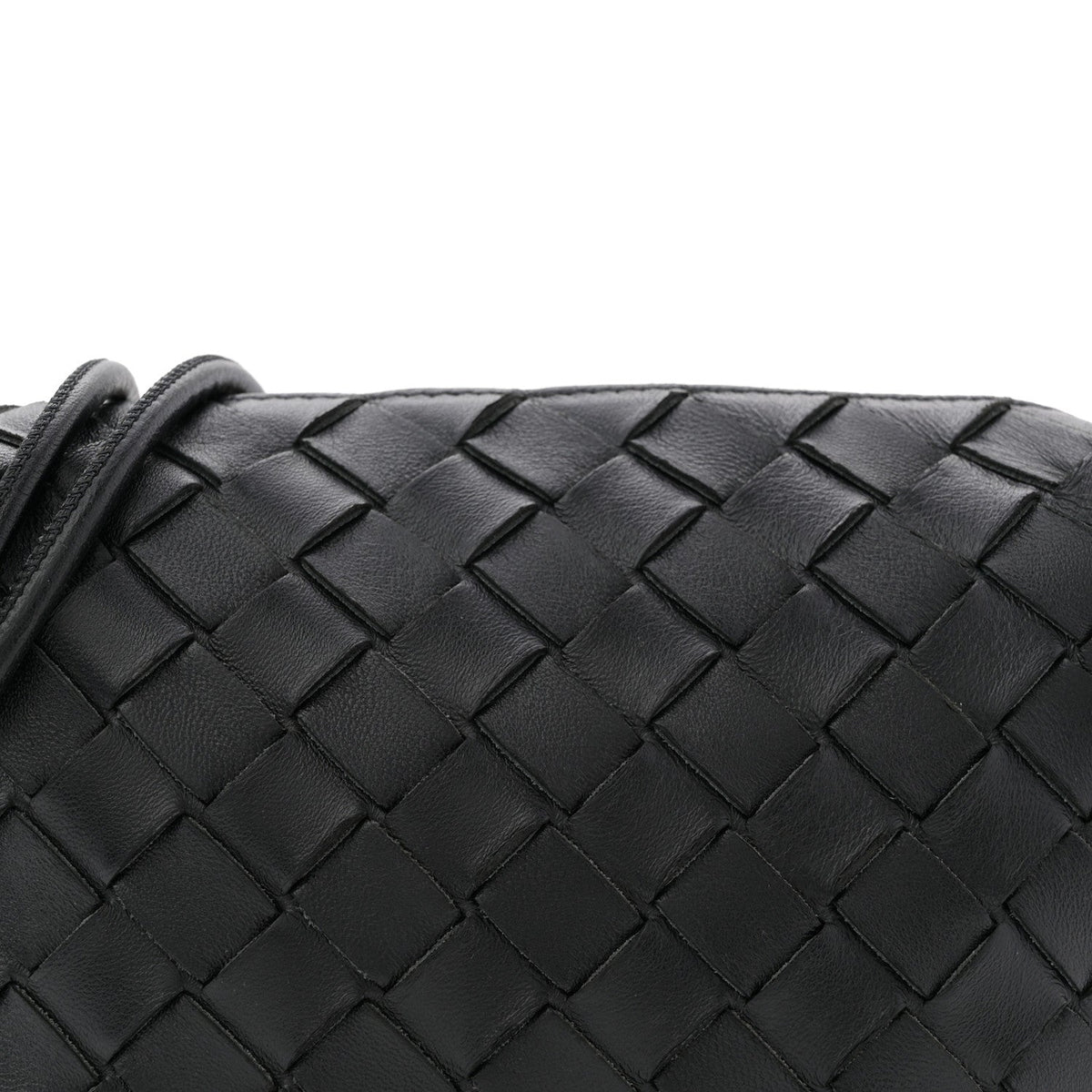 Nappa Intrecciato Mini Loop Camera Bag Black