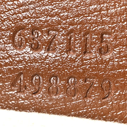 GG Supreme Monogram Azalea Sakai Calfskin Small Horsebit 1955 Drawstring Bucket Bag Beige Ebony Brown Sugar