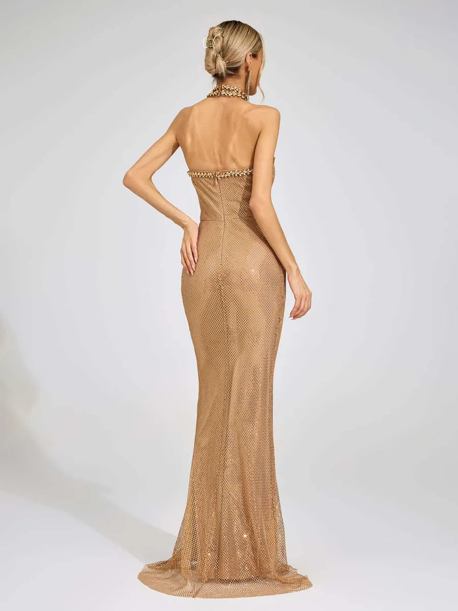 Georgia Apricot Mermaid Maxi Dress