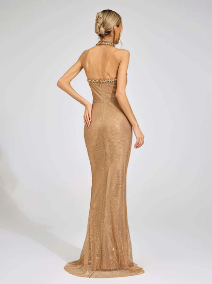Georgia Apricot Mermaid Maxi Dress
