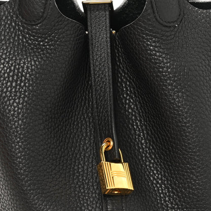 Taurillon Clemence Picotin Lock 18 PM Black