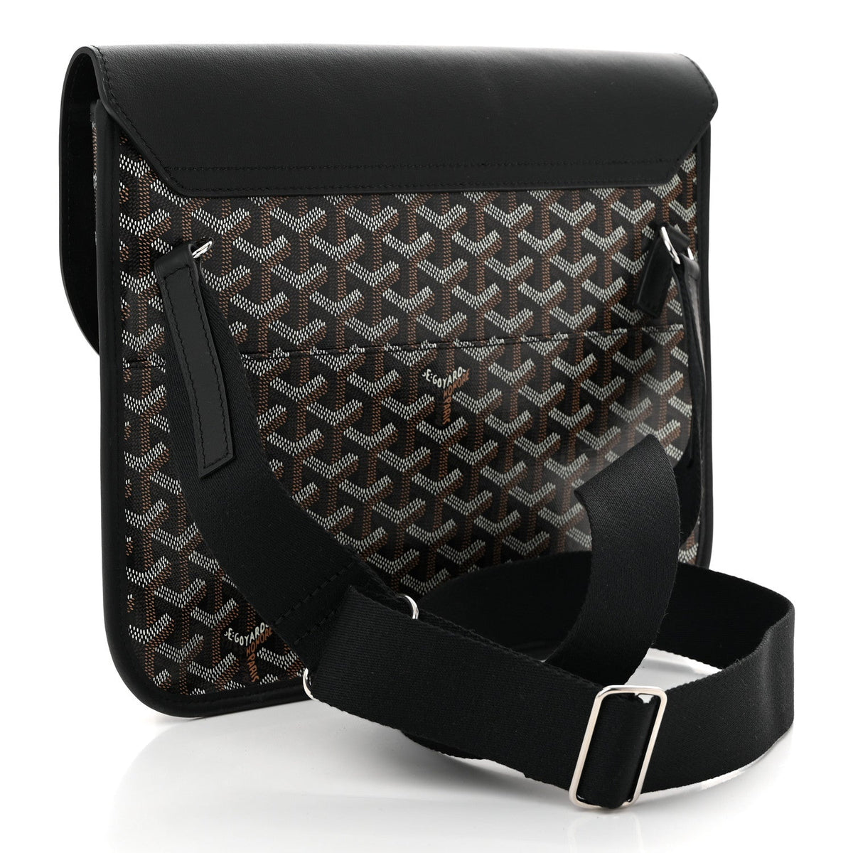 Goyardine Coursier Messenger Bag Black