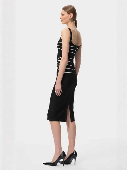 Juliana Sleeveless Bandage Midi Dress