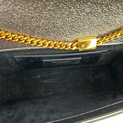 Saint Laurent Bronze Textured Leather Medium Kate Bag