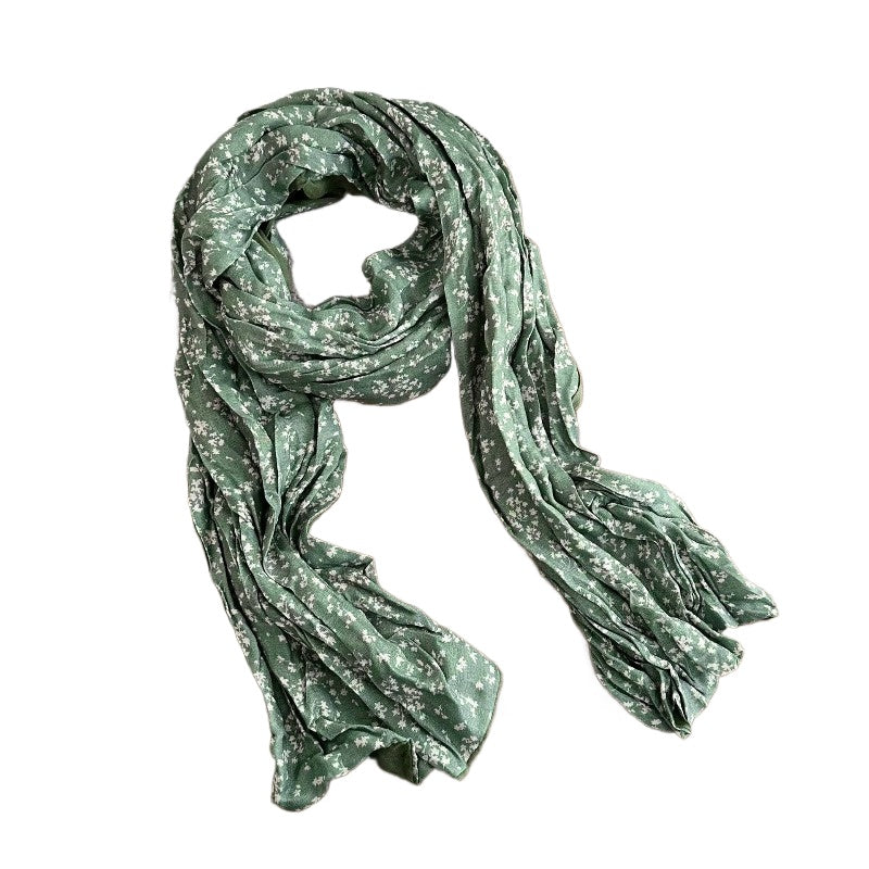 Scarvii - Korean Style Floral Print Scarf Shawl Wrap