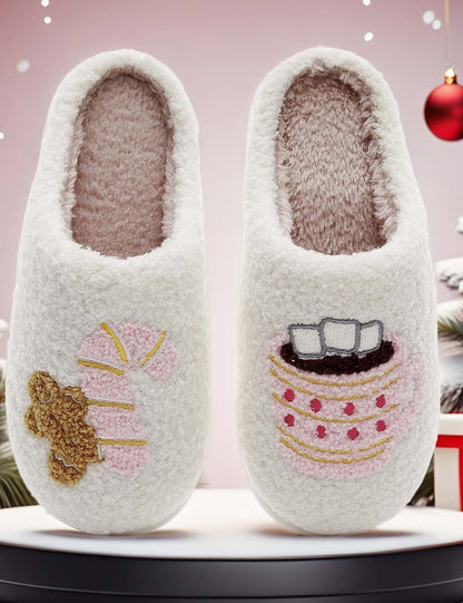 Cute Thicken Fleece Non-Slip Indoor Slippers