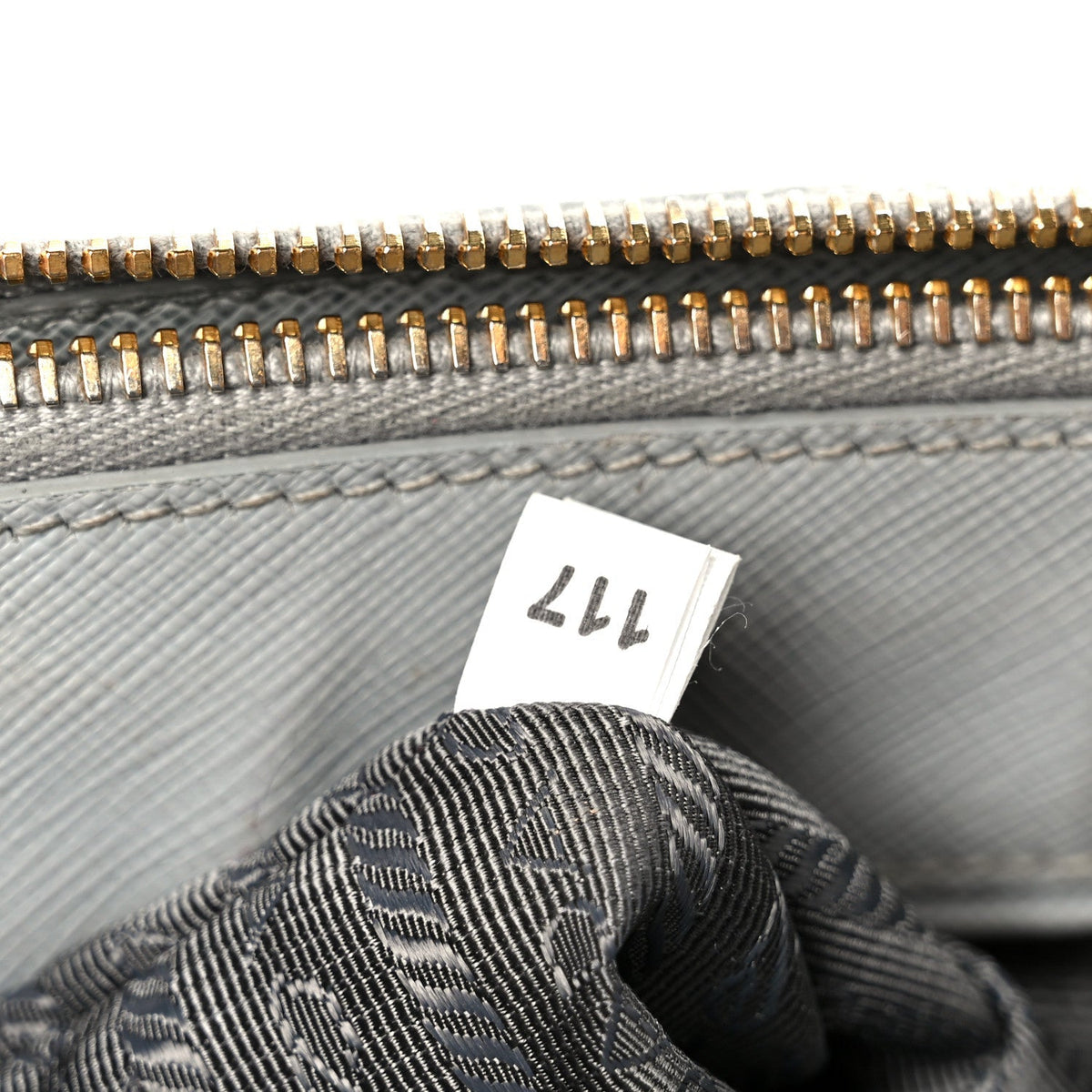 Saffiano Lux Small Galleria Double Zip Tote Granito