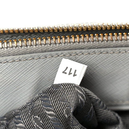 Saffiano Lux Small Galleria Double Zip Tote Granito