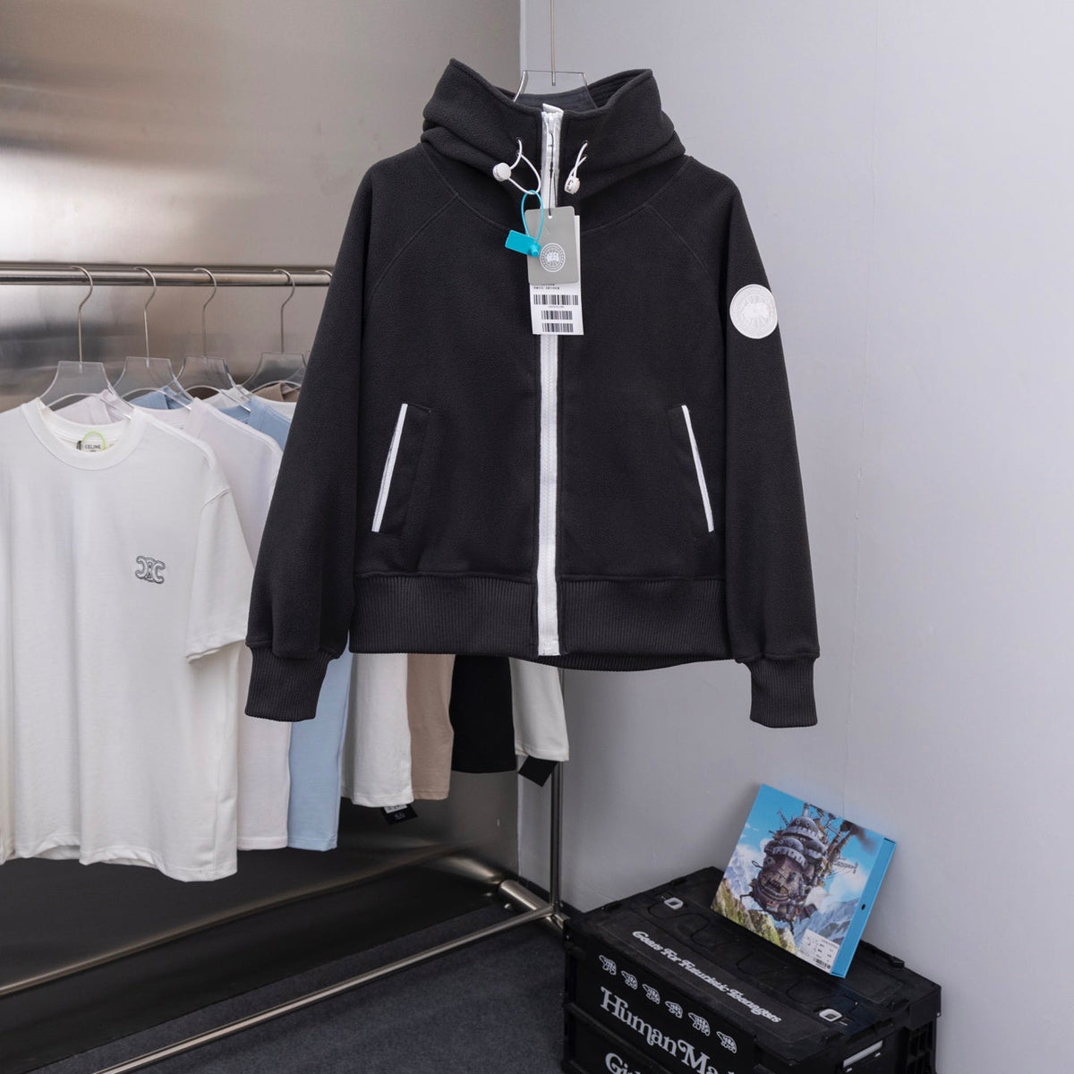 C. Goose Bomber Jacket Black Lambswool 0016