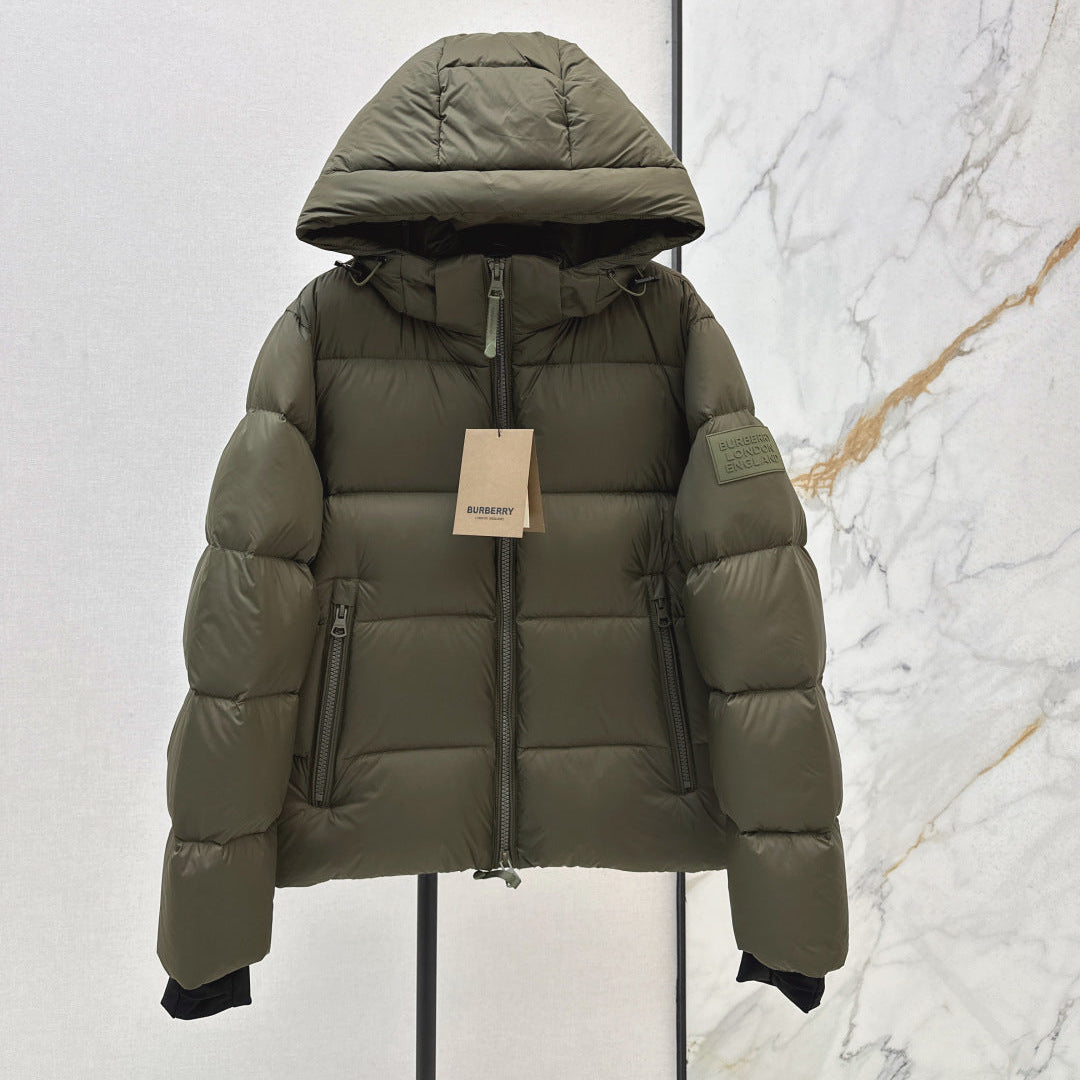 Burberry 25 Hooded Jacket Khaki Green Nylon Down 00640