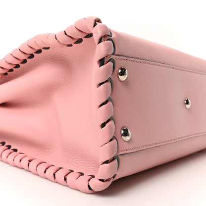 Vitello Seta Lace Up Medium Peekaboo Iconic Satchel Bubblegum