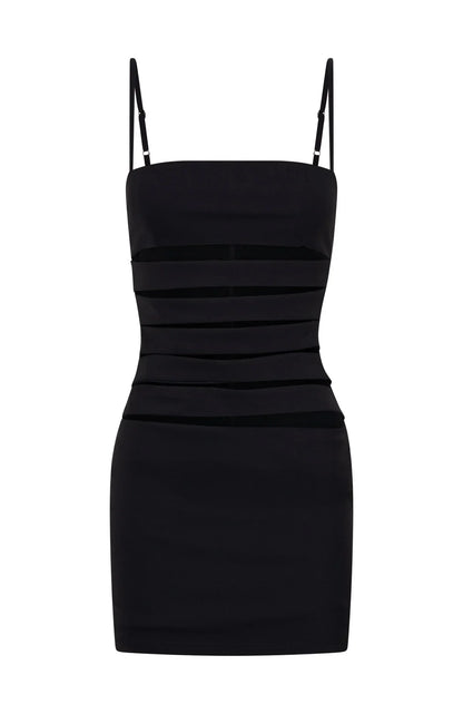 He Won't Hear This Mini Dress Black