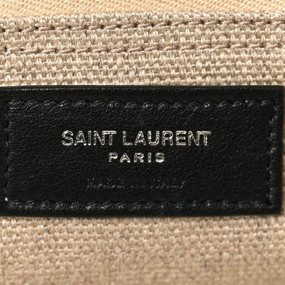Linen Calfskin Rive Gauche Tote Optic White