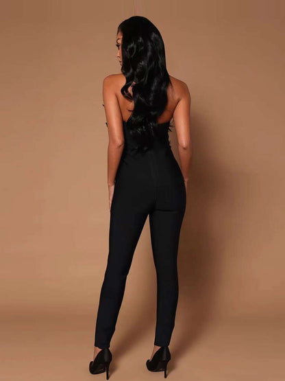 Carmen Strapless Feather Jumpsuit