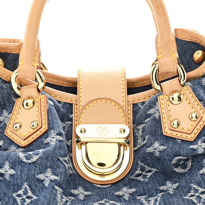 Monogram Denim Pleaty  Blue