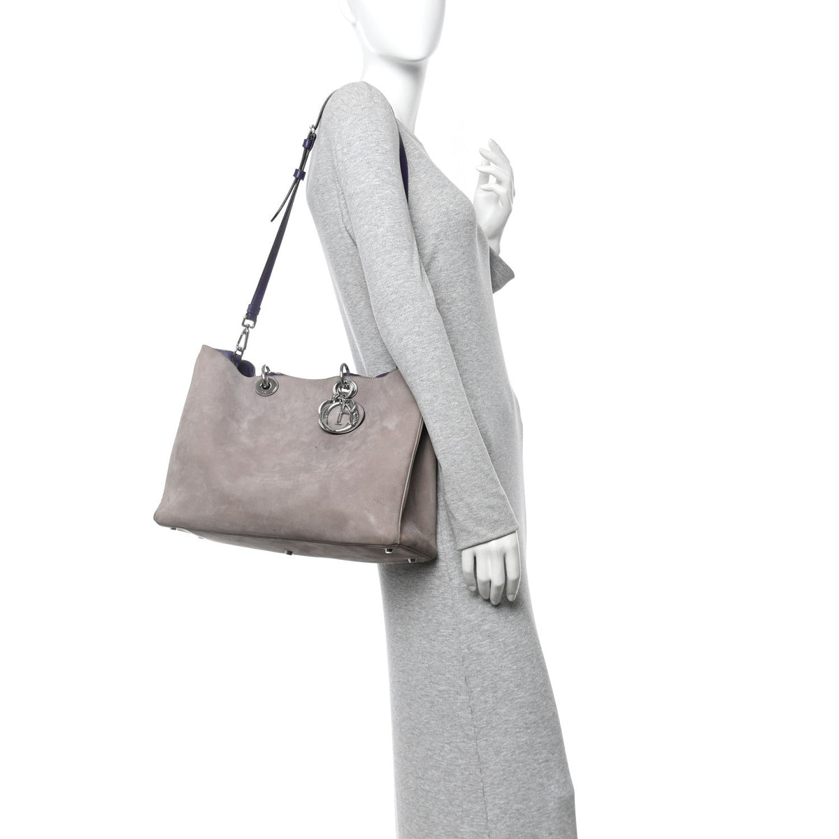 Suede Large Diorissimo Tote Purple